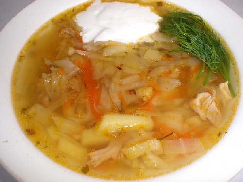 Come cucinare zuppa di cavolo con pollo