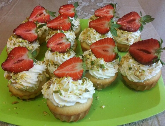 Cupcakes con fragole