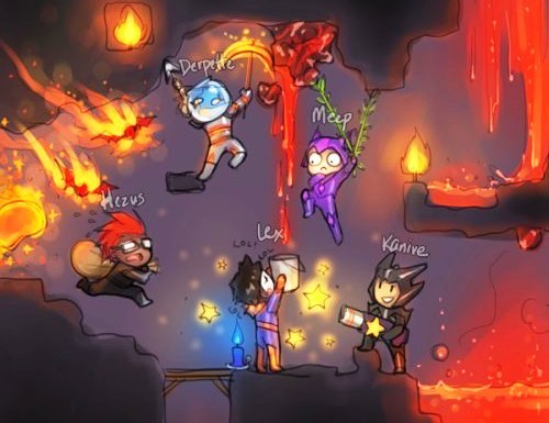 L'inferno è una delle località più difficili in Terraria