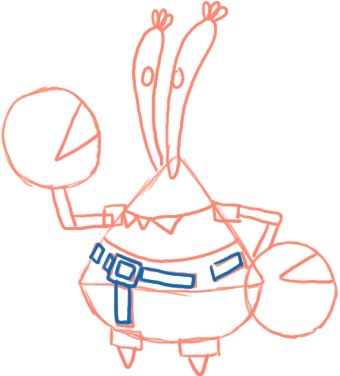 Come disegnare Mr. Crabs da Bob's Sponge