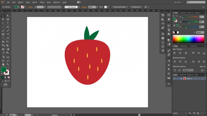 Come disegnare una fragola in Adobe Illustrator