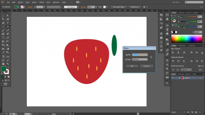 Come disegnare una fragola in Adobe Illustrator