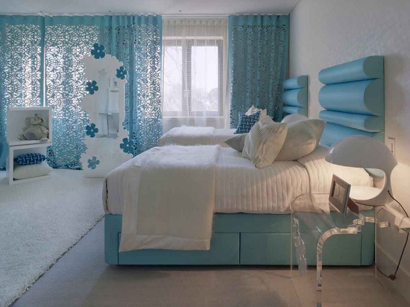 Interni domestici: colore aqua