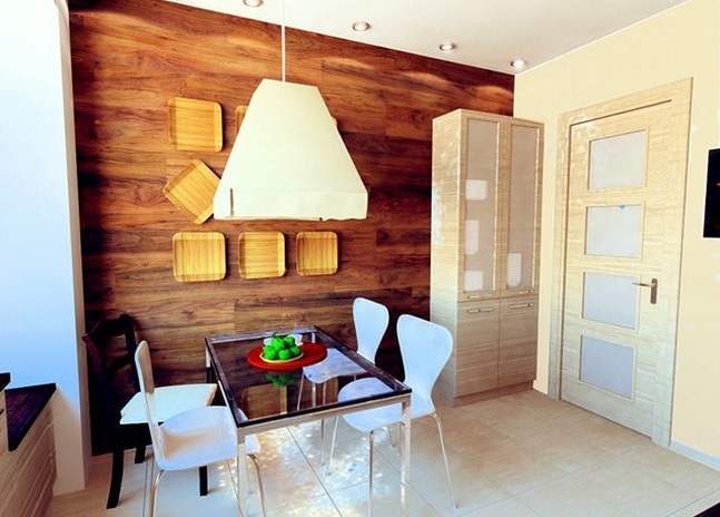 Interno con laminato sulla parete